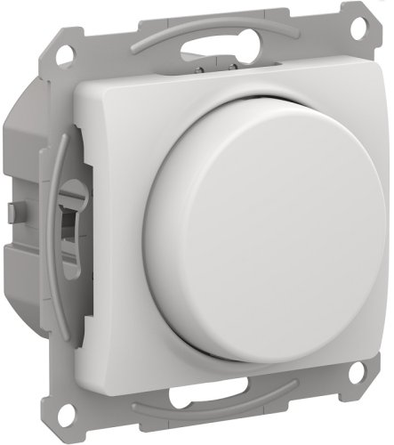 Светорегулятор поворотно-нажимной без рамки Systeme Electric Glossa 5-315Вт белый картинка
